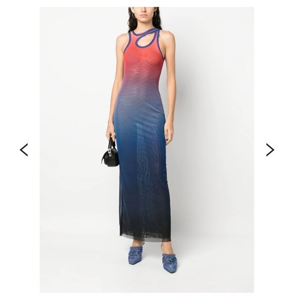 OTTOLINGER Blue Gradient Maxi Dress XS - Picture 1 of 4